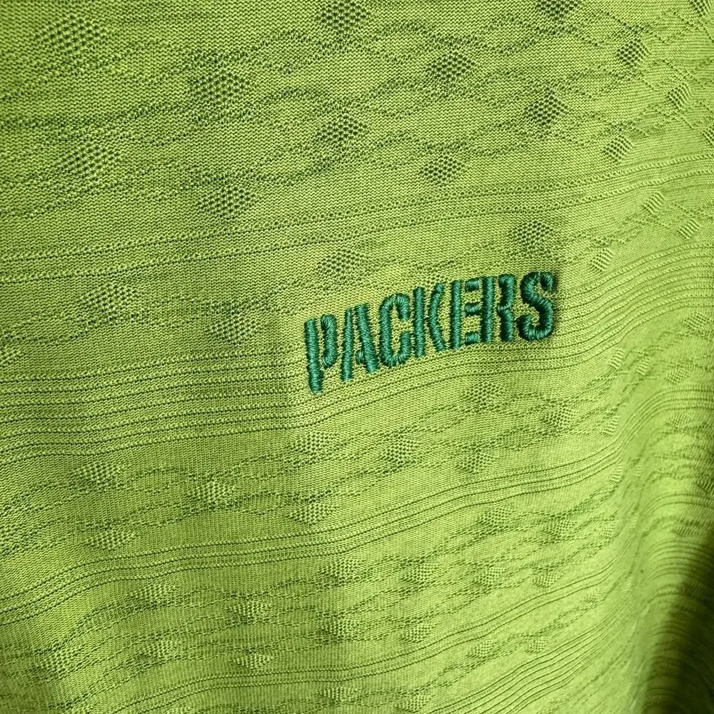 Adidas Climalite Mercerized Green Packers Short Sleeve Polo Shirt Sporty Men's M